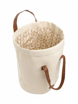 Корзина для белья 35x35x47 молочный хлопок, полиэстер - Denastia фото 3