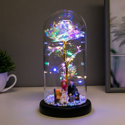 Фигурка светящаяся колба RISALUX Счастливый день, LED-ночник, от батареек 3?ААА, 11?11?21.5 см