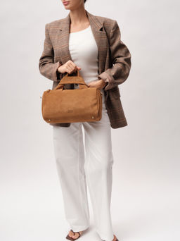 Замшевая сумка Bowling DBR 31378 светло-коричневый  фото 8