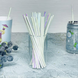 Трубочка для коктейля "Волшебство" 19,5 см d-6 мм (набор 25 шт), Перламутр