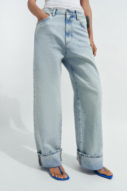 JEANS ZW COLLECTION BAGGY TIRO MEDIO / Azul claro - Zara фото 2