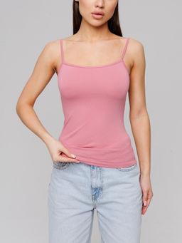 Женская майка на бретелях Lingeamo брусничный ЛТ-07 (22)  фото 2