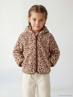 Leopar Desenli K?z ?ocuk Pel?? Ceket
