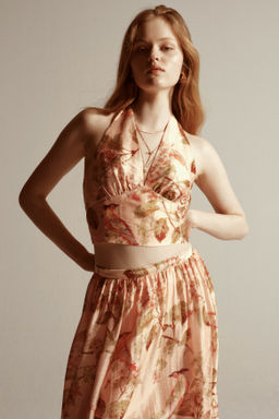 Top estampado con escote halter - H&m фото 2