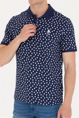 U. S. Polo Assn Мужская темно-синяя футболка с воротником-поло - U.s. polo assn фото 13