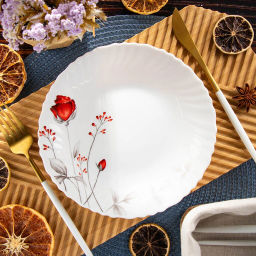 Вероника, Тарелка десертная, стеклокерамика, 19 см, круглая, Daniks, LHP 75/220303 (448945)