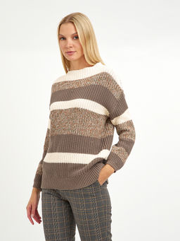 джемпер женский из хлопка в широкую полоску - Glenfield фото 3