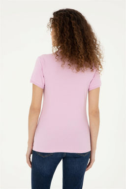 Женская розовая футболка Неожиданная скидка в корзине - U.s. polo assn фото 5