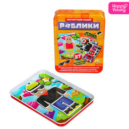 Магнитный набор Роблики, в жестяной коробке