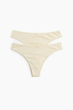 Pack de 2 bragas thong en pointelle - H&m фото 3