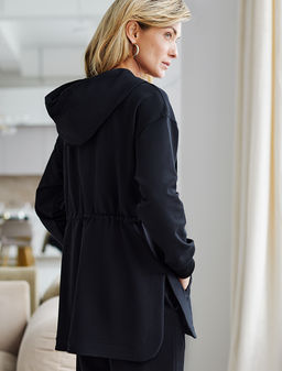 VILATTE / Парка с золотистой фурнитурой из эластичного футера двухнитки  фото 4