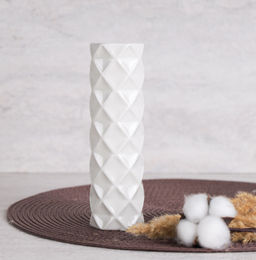 Ваза 18 см БЕЛАЯ / FLM-65 /уп 72/ПРОМО АКЦИЯ