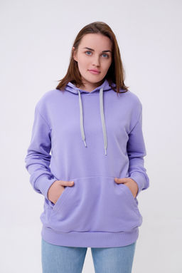 Худи женское из футера 3-х нитки сирень - Амадэль фото 2