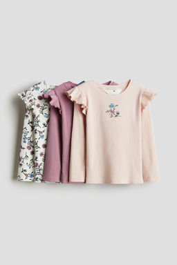 Pack de 3 camisetas de punto con volantes