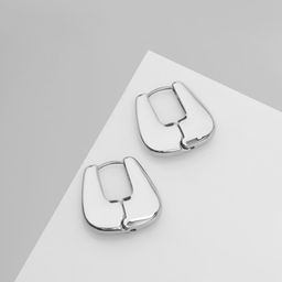 Серьги металл Богема вестница, цвет серебро