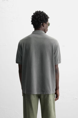 WASHED PIQU_ POLO SHIRT - Zara фото 3