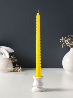 Свеча витая 25 см (набор 3 шт) 57 гр, 5 ч, цв. жёлтый