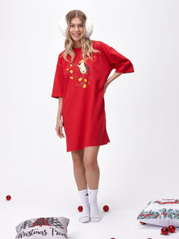 Удлиненная футболка Top.937 красный