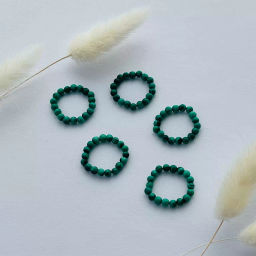 Кольцо на резинке из Малахита 16 р.