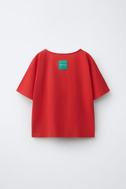 CAMISETA TEXTO BORDADO CLARA CEBRIAN  / Rojo - Zara фото 2