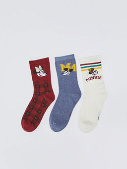 Minnie Mouse Desenli K?z ?ocuk Soket ?orap 3l? - Waikiki фото 3