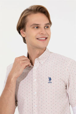 Мужская бежевая рубашка с длинным рукавом - U.s. polo assn фото 4