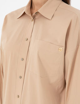 Bej Oversize Uzun Kollu G_mlek