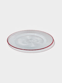 Тарелка подстановочная Magistro Radiant, d=33 см, стекло, прозрачная