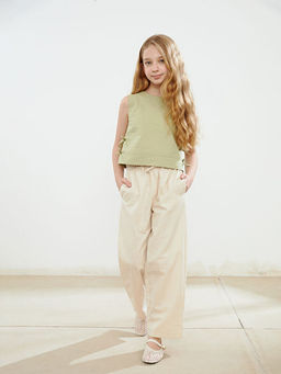 Beli Lastikli K?z ?ocuk Pantolon