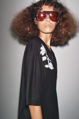 BEADED EMBROIDERY SHIRT ZW COLLECTION - Zara фото 3