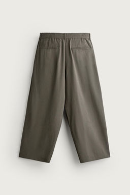 PANTAL?N RELAXED FIT FLUIDO PLIEGUES / crudo/kaki - Zara фото 4