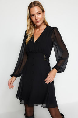 TRENDYOLMILLA Haki Duz Dokuma Elbise TWOAW24EL00348 фото 8