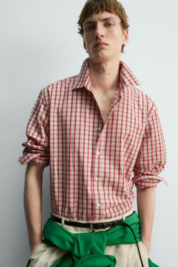 LIMITED EDITION RELAXED FIT CHECK SHIRT - Zara фото 7
