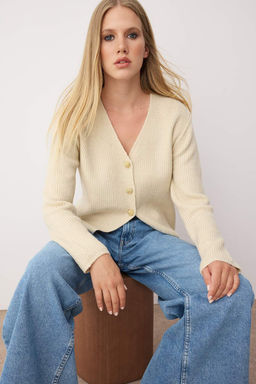 Tas Sal Detayl? Yumusak Dokulu Genis Kal?p Triko H?rka TWOAW26HI00112