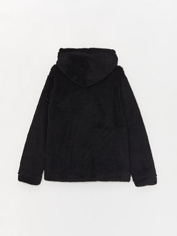 Kap??onlu Basic Uzun Kollu Pel?? K?z ?ocuk Fermuarl? Sweatshirt - Waikiki фото 3