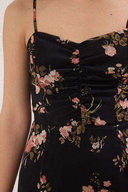 TRENDYOLMILLA Siyah Cicekli A Kesim Maxi Dokuma Elbise TWOSS25EL00723  фото 4