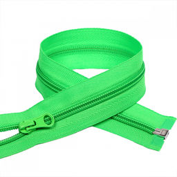 Молния Mzip пласт. спираль №5-N 80см цв.F334 ярк.зеленый уп.10шт