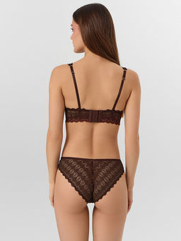 Бюстгальтер женский с мягкими чашками коричневый