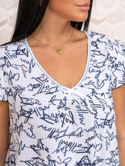 Ночная сорочка женская, цвет синий белый