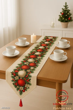 Дорожка для стола новогодняя