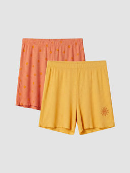 Desenli Kad?n ?ort Pijama Alt 2li