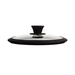 51724 GIPFEL Крышка стеклянная MOORE 20см с силиконовым ободом. Цвет: черный. Материал: закаленное стекло, силикон, нерж. сталь 18/8  фото 3