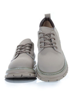 03-P8204-3 GRAY/BEIGE Полуботинки женские (натуральная кожа, нубук)
