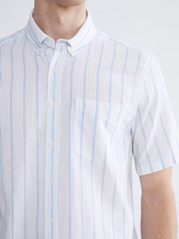 Regular Fit ?izgili Erkek G?mlek