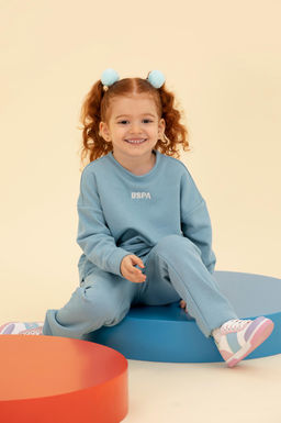 U. S. Polo Assn Детский синий базовый свитшот с круглым вырезом - U.s. polo assn фото 3