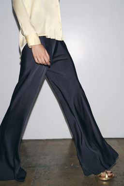 ZW COLLECTION SATIN FLARE TROUSERS