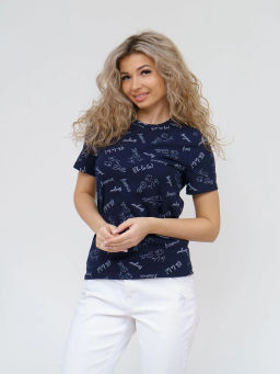 Футболка женская, цвет синий