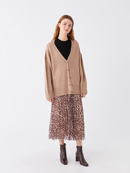 V Yaka Oversize Kad?n Triko H?rka