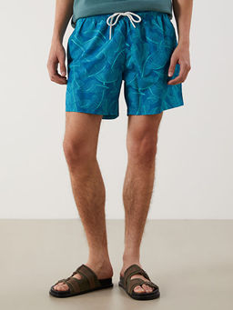 K?sa Boy Desenli Erkek Deniz ?ortu