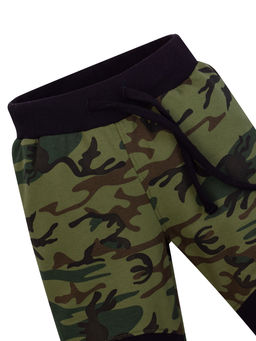 Брюки детские камуфляж черные вставки